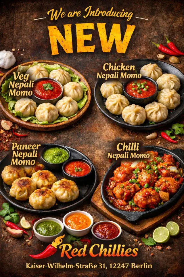 BookNoFees: Restoran – Red Chillies – Berlin – Crvene čili papričice, fotografija 2