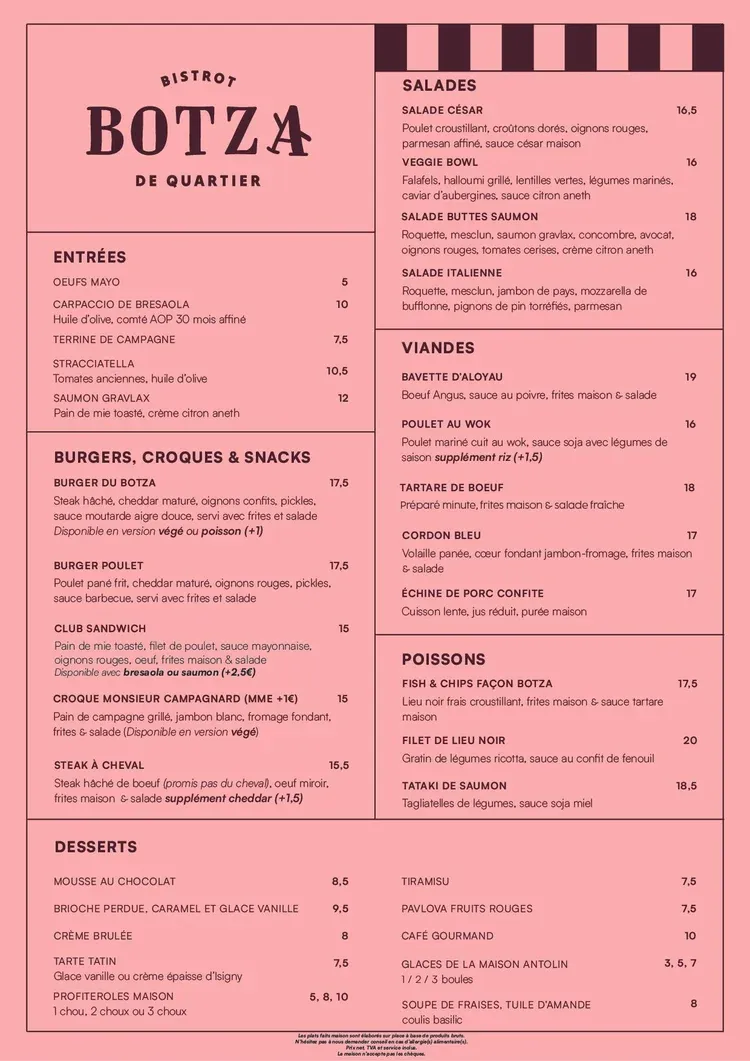 BookNoFees: Restoran – Botza – Paris – Glas, fotografija 1