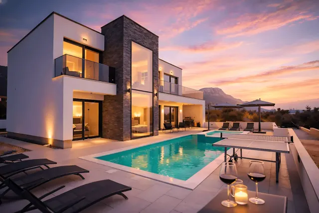 BookNoFees: Vila Samo budi sretan · pogled na more · bazen · jacuzzi – Kaštel Stari